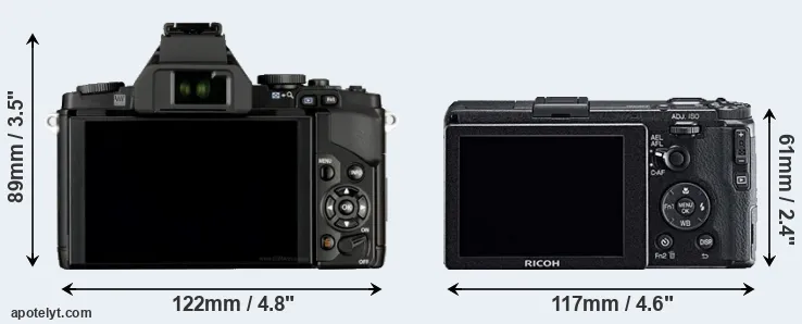 Comparison E-M5 or GR rear