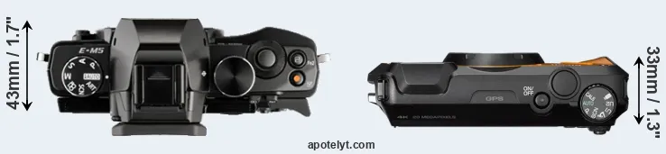 Compare E-M5 versus WG-6 top