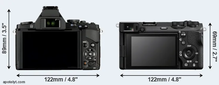 Comparison E-M5 or A6700 rear