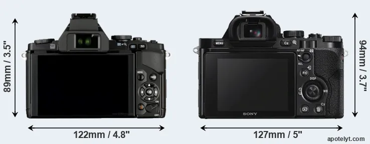 Comparison E-M5 or A7S rear