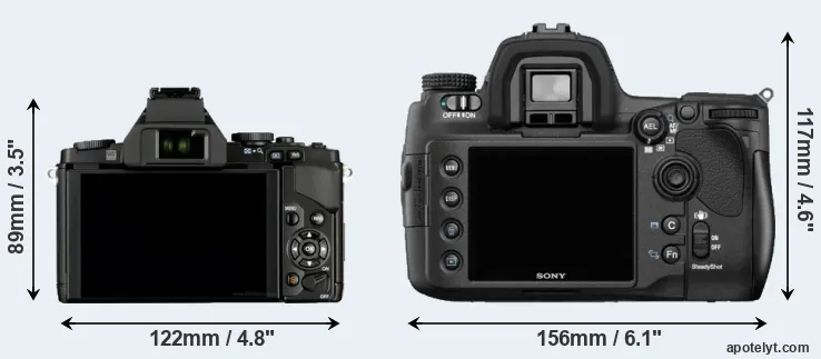Comparison E-M5 or A850 rear