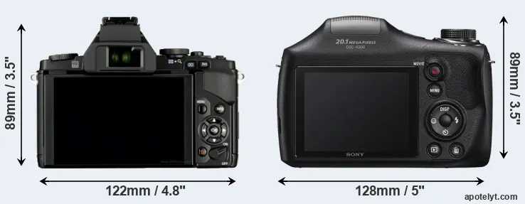 Comparison E-M5 or H300 rear