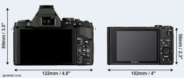 Comparison E-M5 or HX95 rear