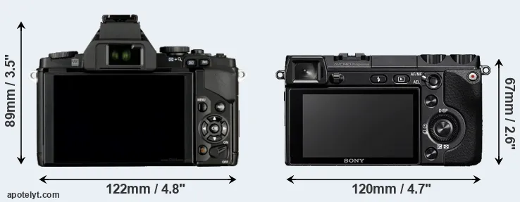Comparison E-M5 or NEX-7 rear