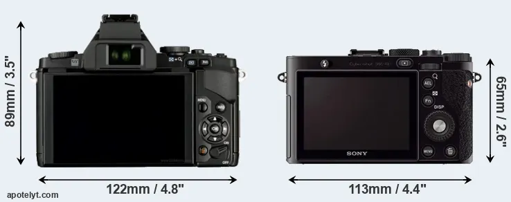 Comparison E-M5 or RX1 rear