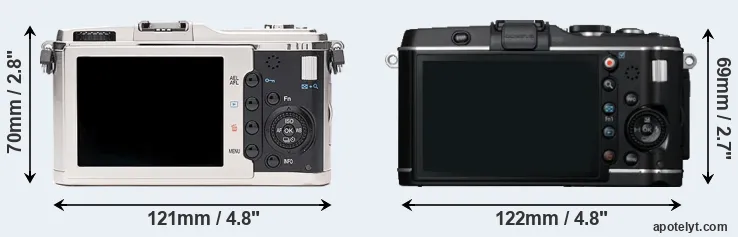 Comparison E-P1 or E-P3 rear