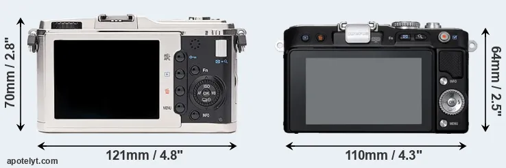 Comparison E-P1 or E-PL3 rear