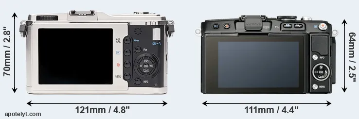 Comparison E-P1 or E-PL5 rear