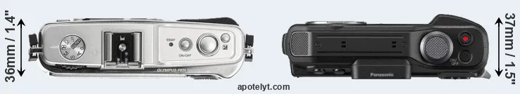 Compare E-P1 versus FT7 top