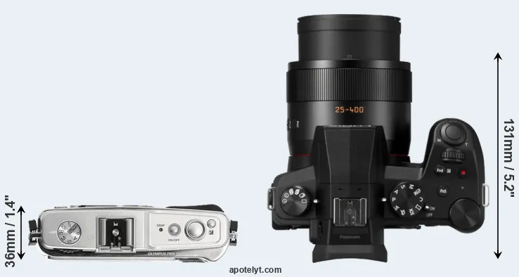 Compare E-P1 versus FZ1000 II top