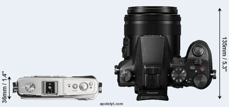 Compare E-P1 versus FZ2500 top