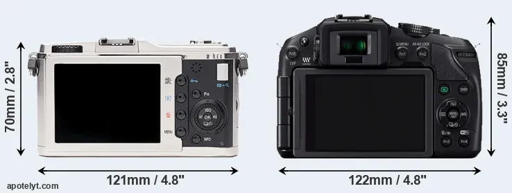 Comparison E-P1 or G6 rear
