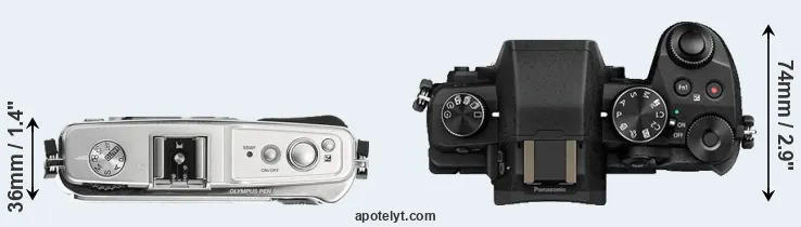 Compare E-P1 versus G80 top