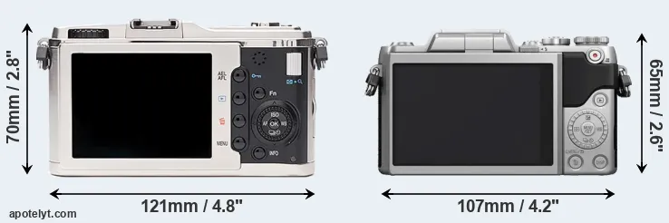 Comparison E-P1 or GF7 rear