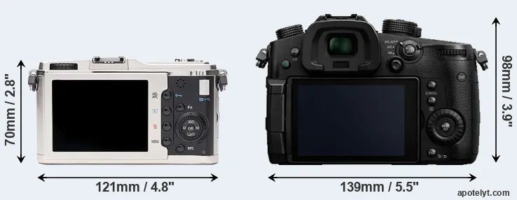 Comparison E-P1 or GH5 rear
