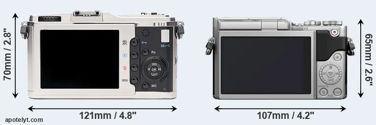 Comparison E-P1 or GX800 rear