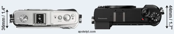 Compare E-P1 versus GX85 top