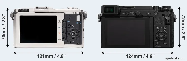 Comparison E-P1 or GX9 rear