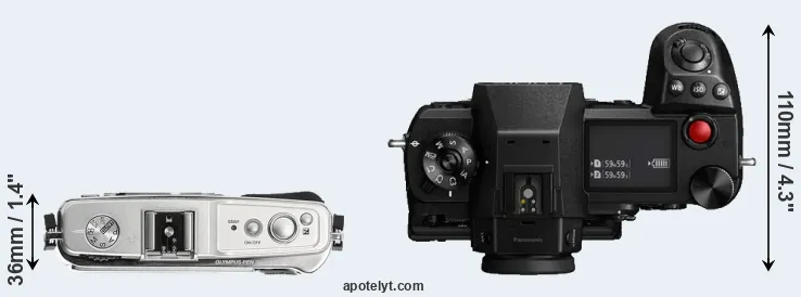 Compare E-P1 versus S1H top