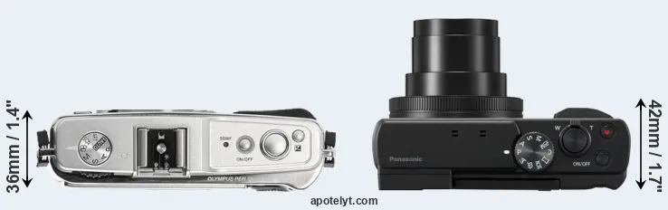 Compare E-P1 versus ZS80 top