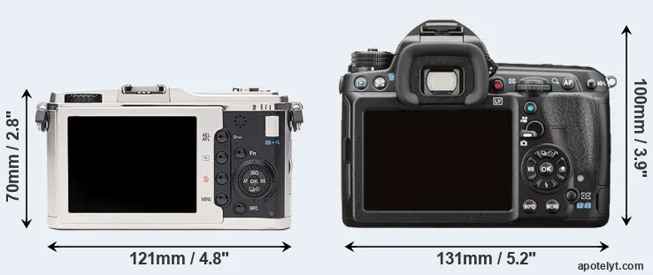 Comparison E-P1 or K-3 II rear