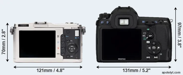 Comparison E-P1 or K-5 rear