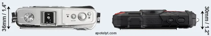Compare E-P1 versus WG-60 top