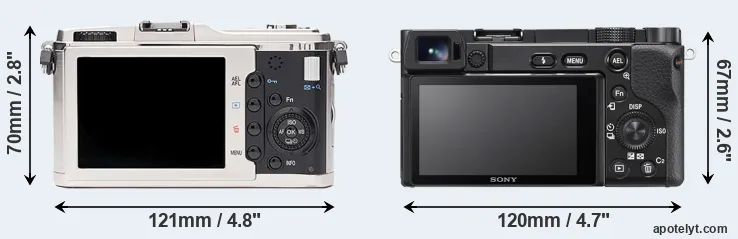 Comparison E-P1 or A6100 rear