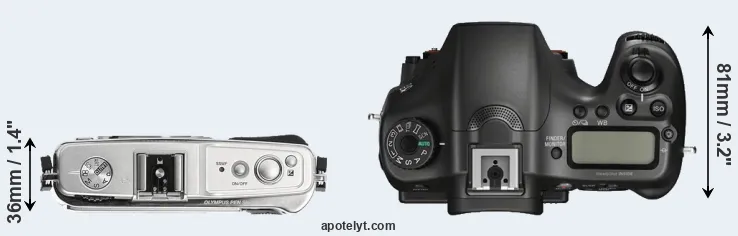 Compare E-P1 versus A68 top