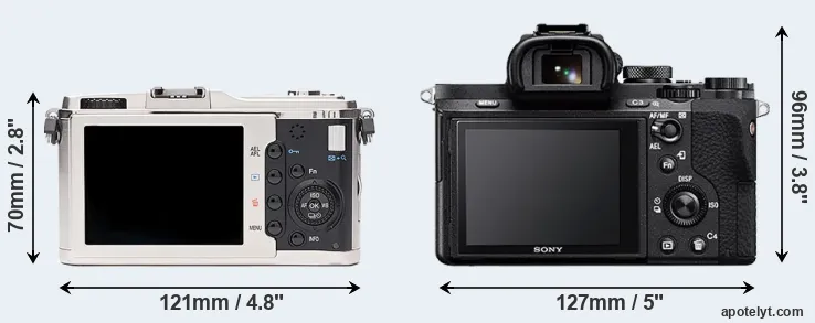 Comparison E-P1 or A7 II rear