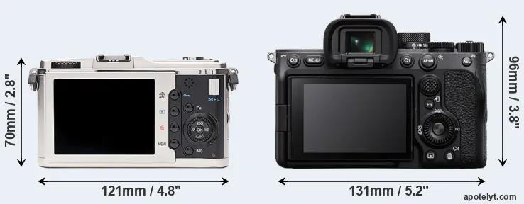 Comparison E-P1 or A7 IV rear