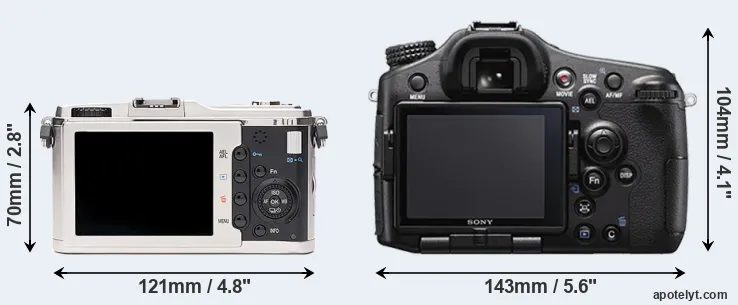 Comparison E-P1 or A77 II rear
