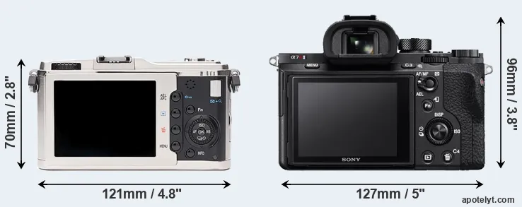 Comparison E-P1 or A7R II rear