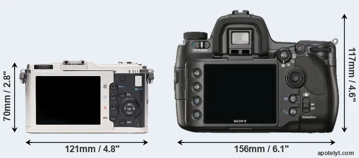 Comparison E-P1 or A900 rear