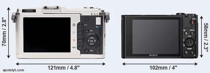 Comparison E-P1 or HX99 rear