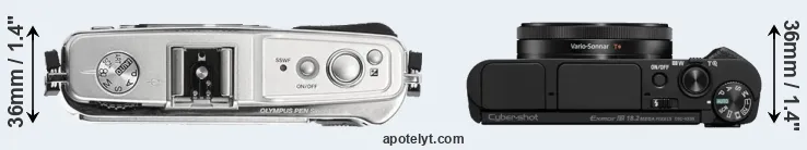 Compare E-P1 versus HX99 top