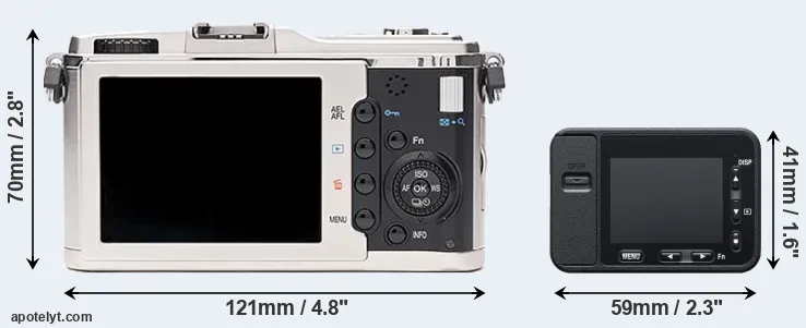 Comparison E-P1 or RX0 rear