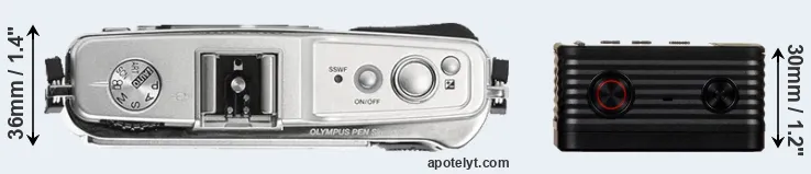 Compare E-P1 versus RX0 top