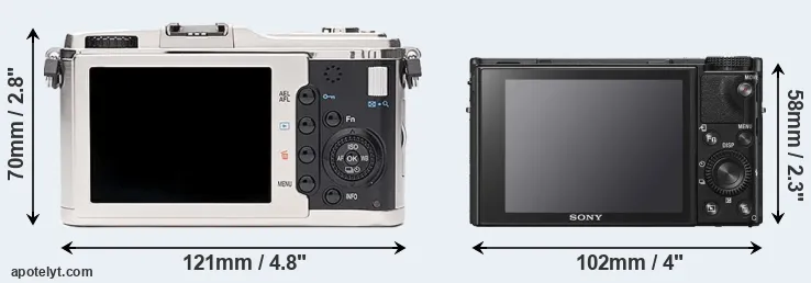 Comparison E-P1 or RX100 VI rear