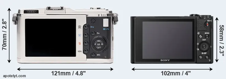 Comparison E-P1 or WX800 rear