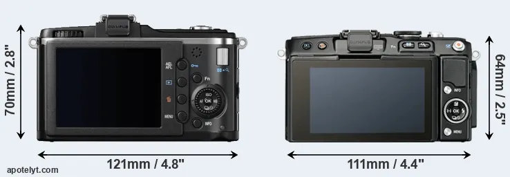 Comparison E-P2 or E-PL5 rear
