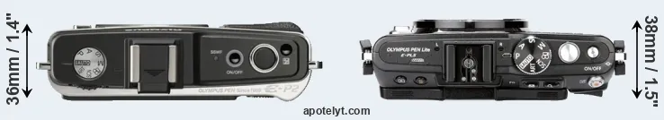 Compare E-P2 versus E-PL5 top