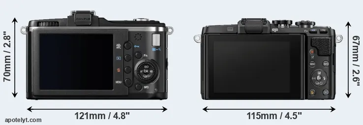 Comparison E-P2 or E-PL7 rear