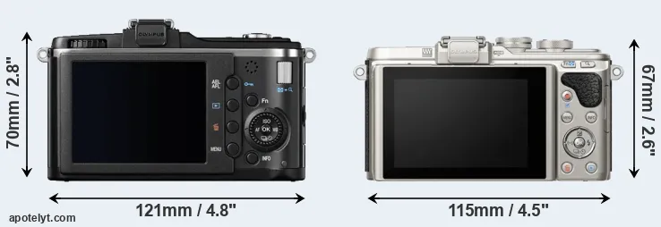 Comparison E-P2 or E-PL8 rear