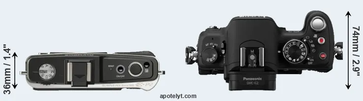Compare E-P2 versus G2 top