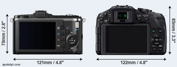 Comparison E-P2 or G6 rear