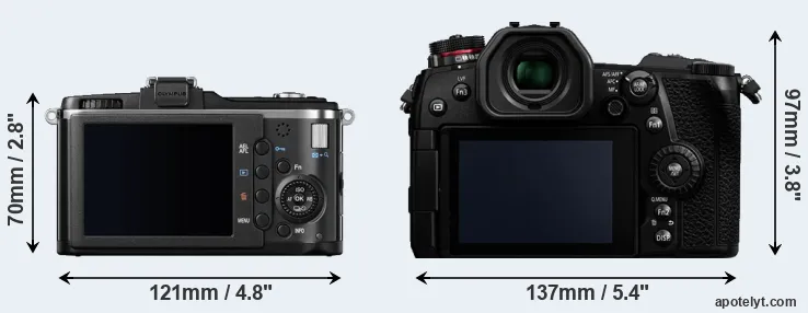 Comparison E-P2 or G9 rear