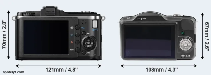 Comparison E-P2 or GF3 rear