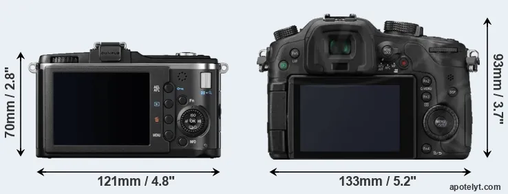 Comparison E-P2 or GH3 rear