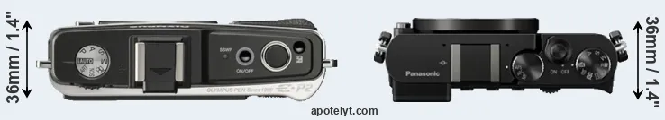 Compare E-P2 versus GM5 top